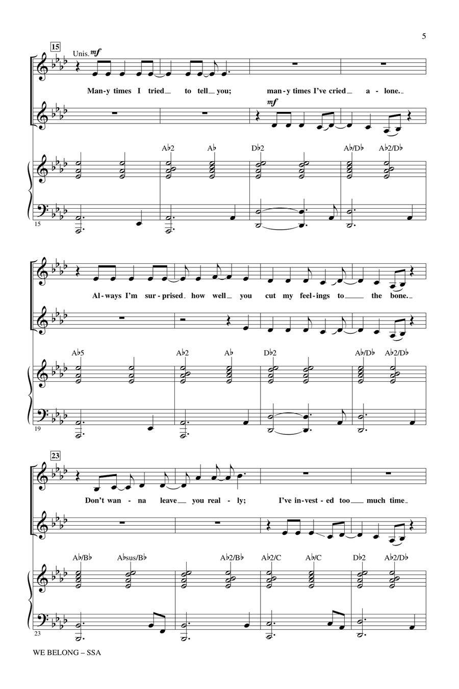 We Belong We Belong SSA scores gallery preview page 3
