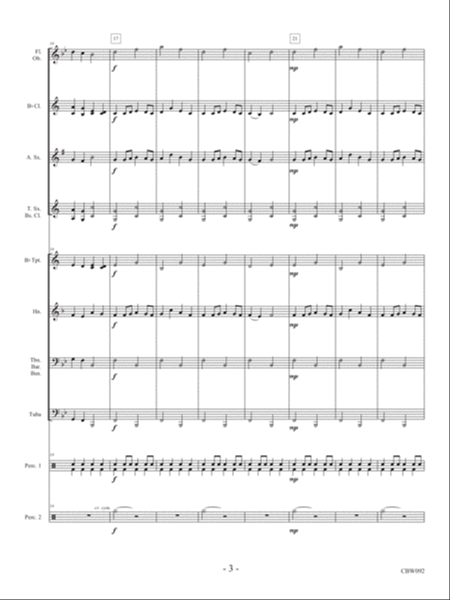 Pioneer Spirit March Concert Band scores gallery preview page 6
