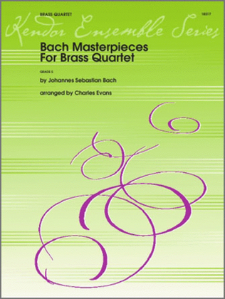 Book cover for Bach Masterpieces For Brass Quartet
