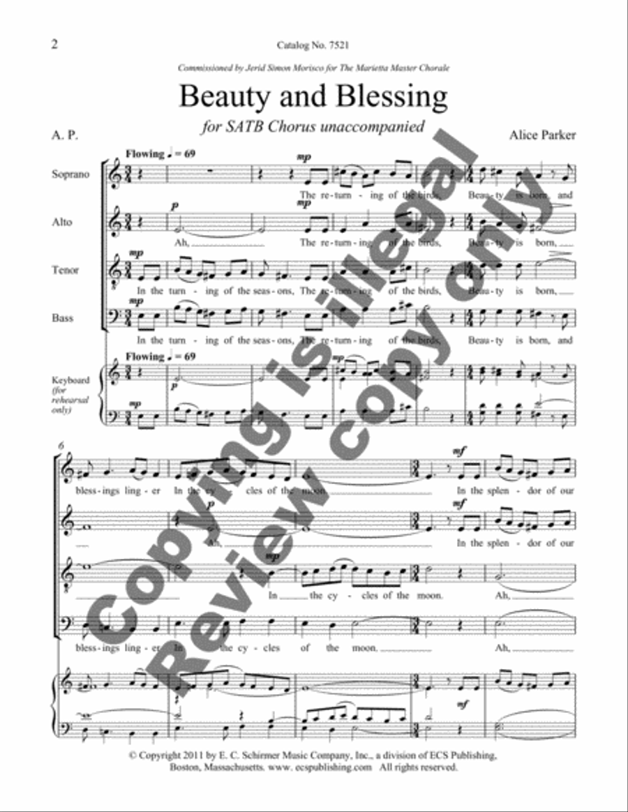 <br>Sheet music extract