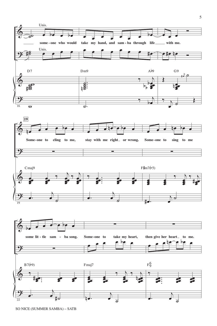 So Nice (Summer Samba) 4-Part scores gallery preview page 3