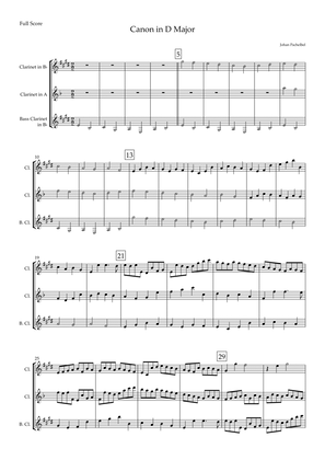 Canon in D Major (Johann Pachelbel) for Clarinet Trio