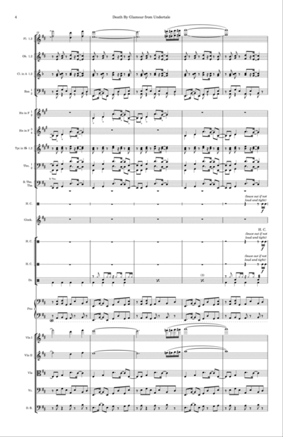 Death By Glamour Full Orchestra scores gallery preview page 4