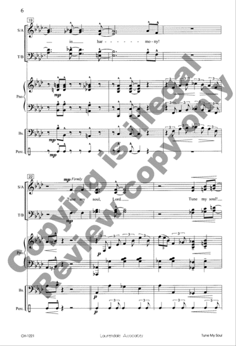 Tune My Soul (Choral Score)