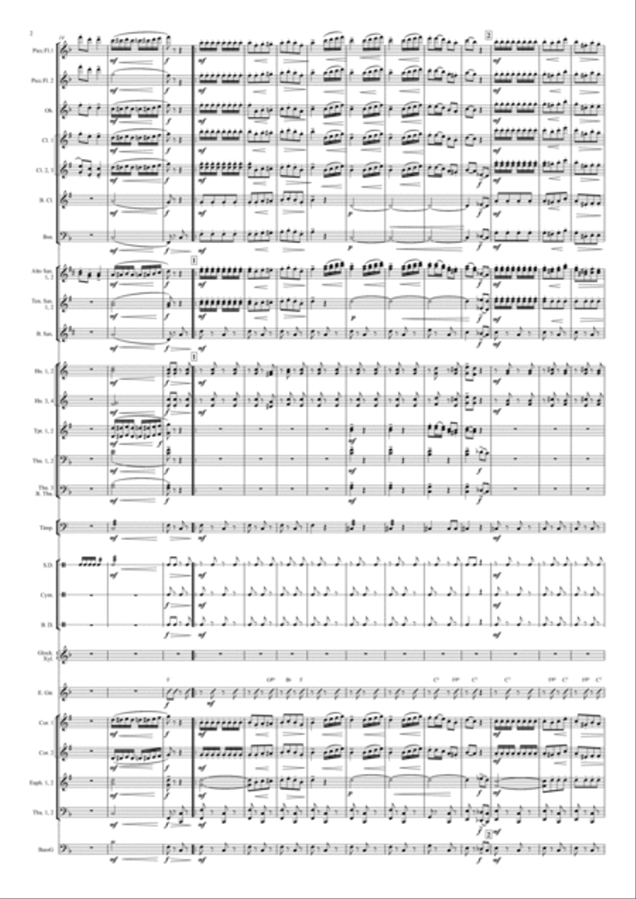 Florentiner March Concert Band scores gallery preview page 3