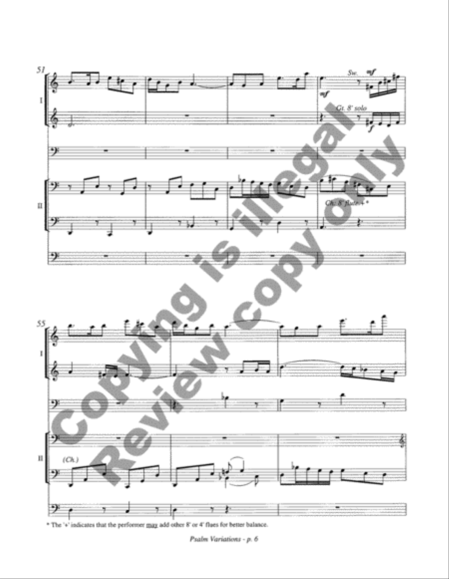 Psalm Variations Organ scores gallery preview page 7