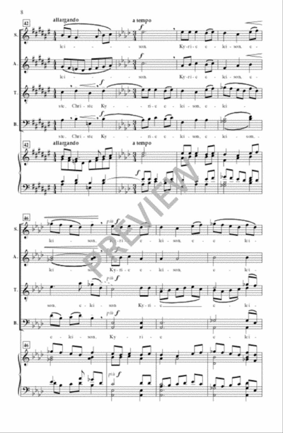 Kyrie (SATB divisi) Divisi scores gallery preview page 9