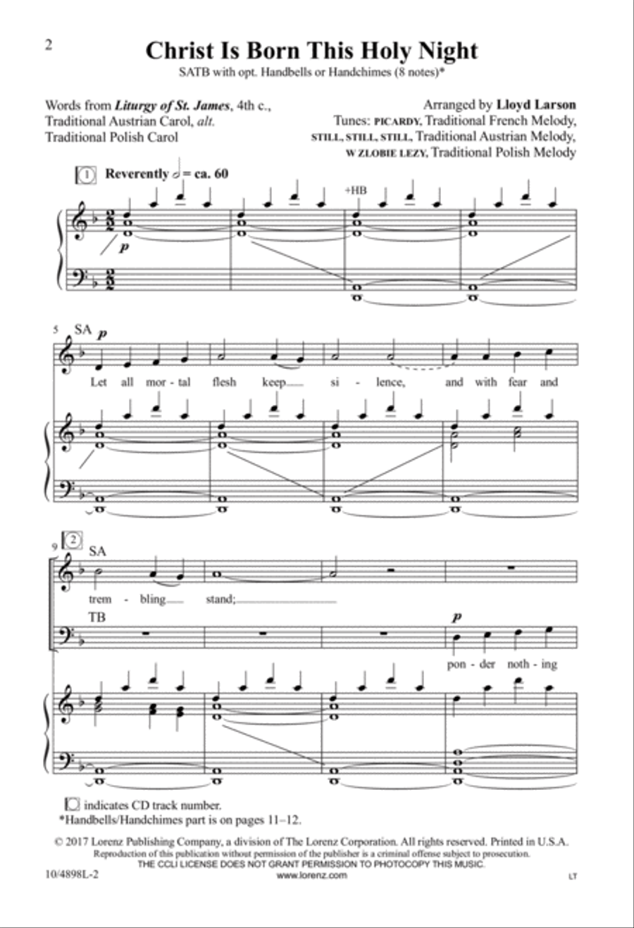 Christ Is Born This Holy Night 4-Part scores gallery preview page 2