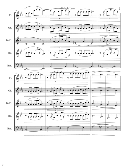 Clair de Lune for Woodwind Quintet image number null