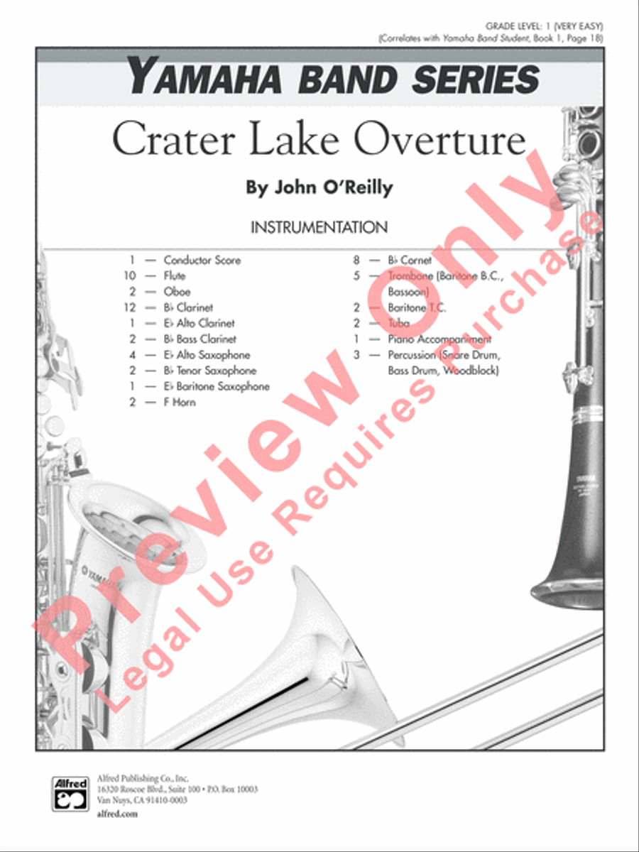 Crater Lake Overture Concert Band scores gallery preview page 2
