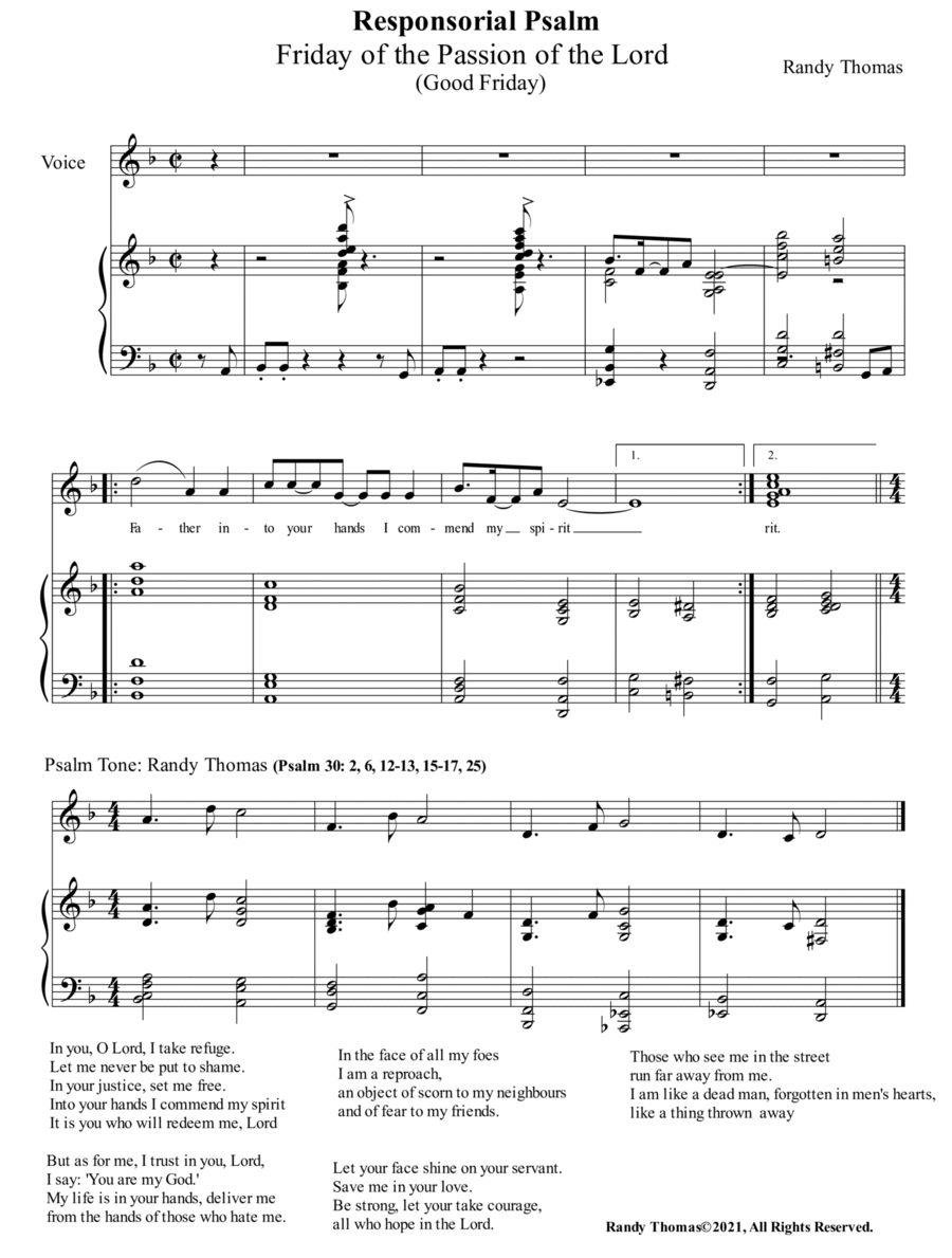 Responsorial Psalm: Good Friday Voice scores gallery preview page 1