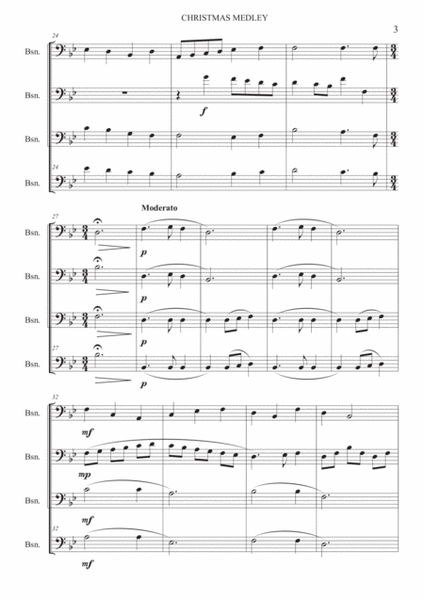 Christmas medley - Bassoon quartet image number null