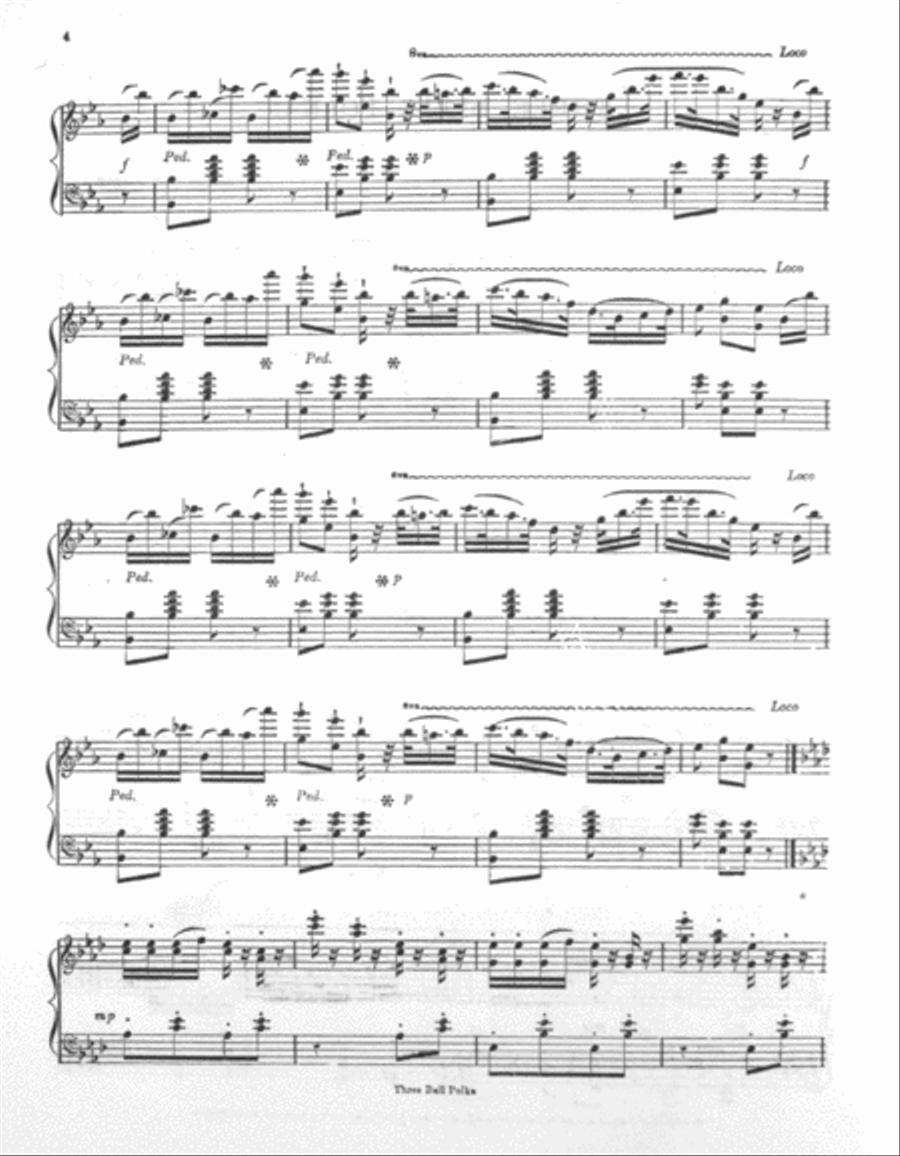 Six Favorite Polkas for the Drawing Room. Three Bells Piano Solo scores gallery preview page 3