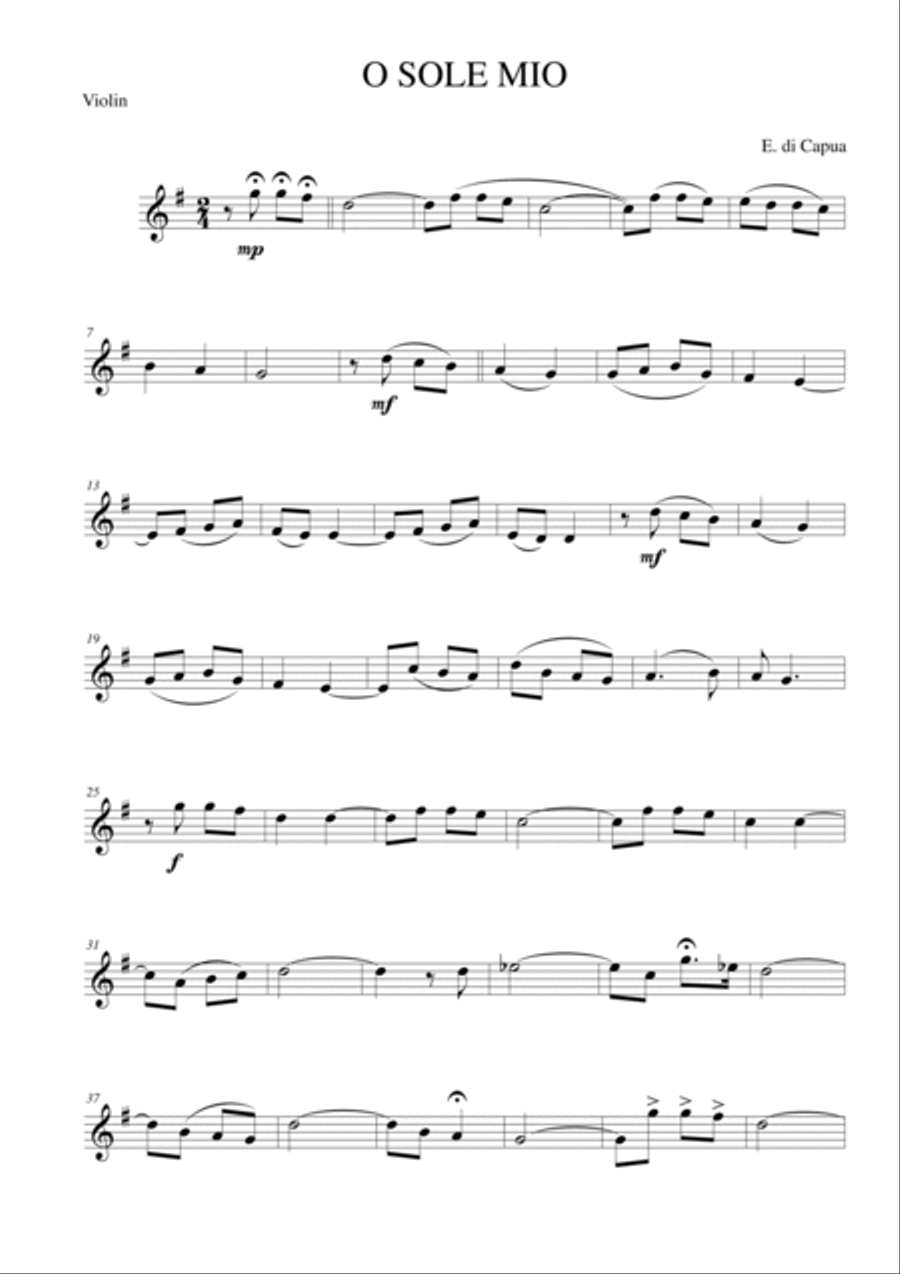 O Sole Mio Piano Trio scores gallery preview page 6