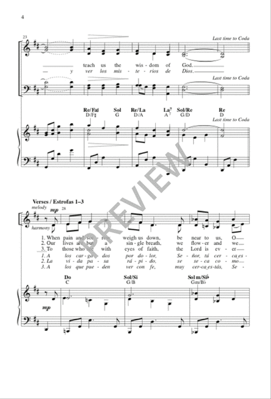 Eye Has Not Seen / Ni Ojo Ni Oído 4-Part scores gallery preview page 4