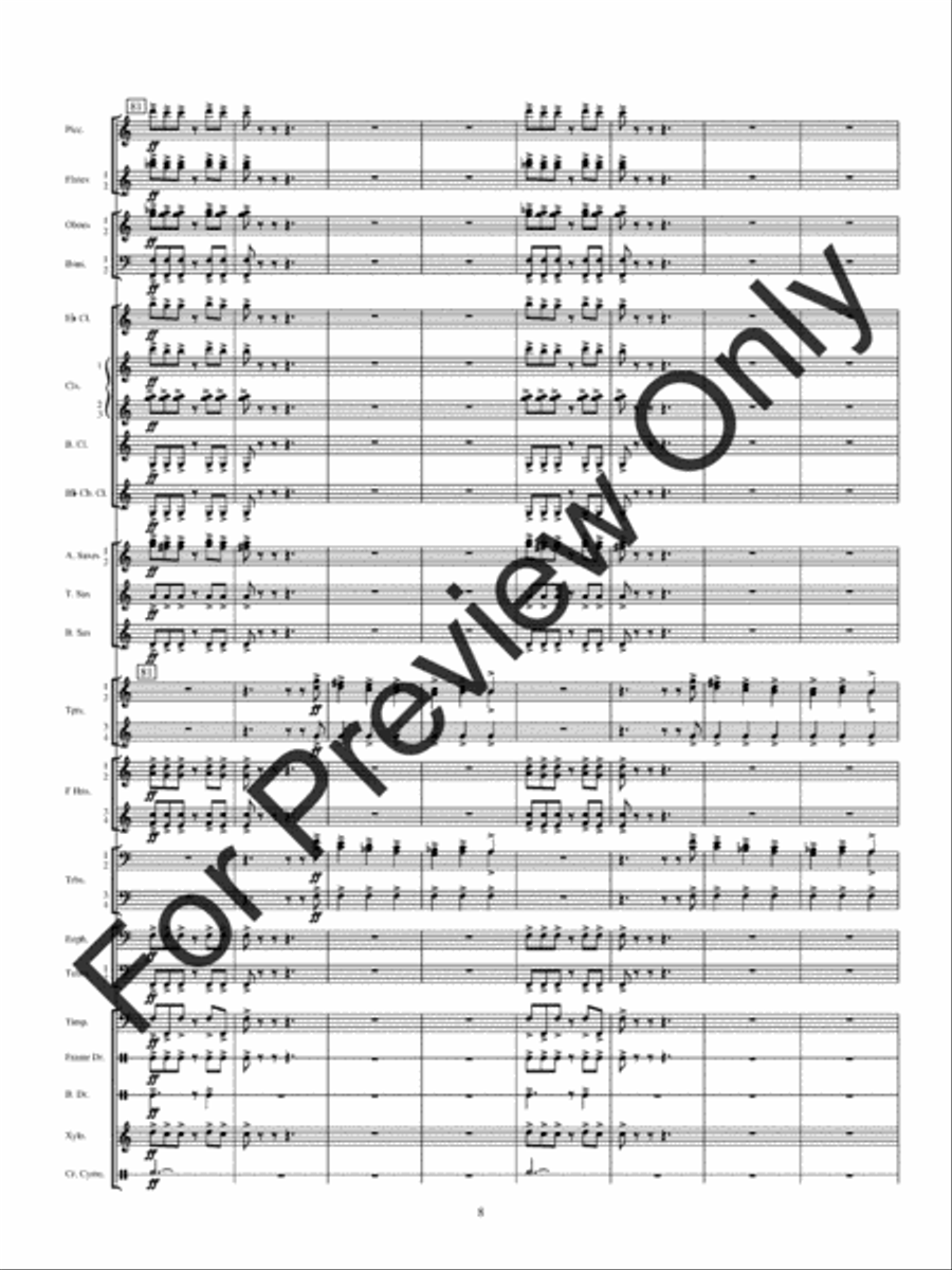 Kirkpatrick Fanfare (Score) Concert Band scores gallery preview page 11