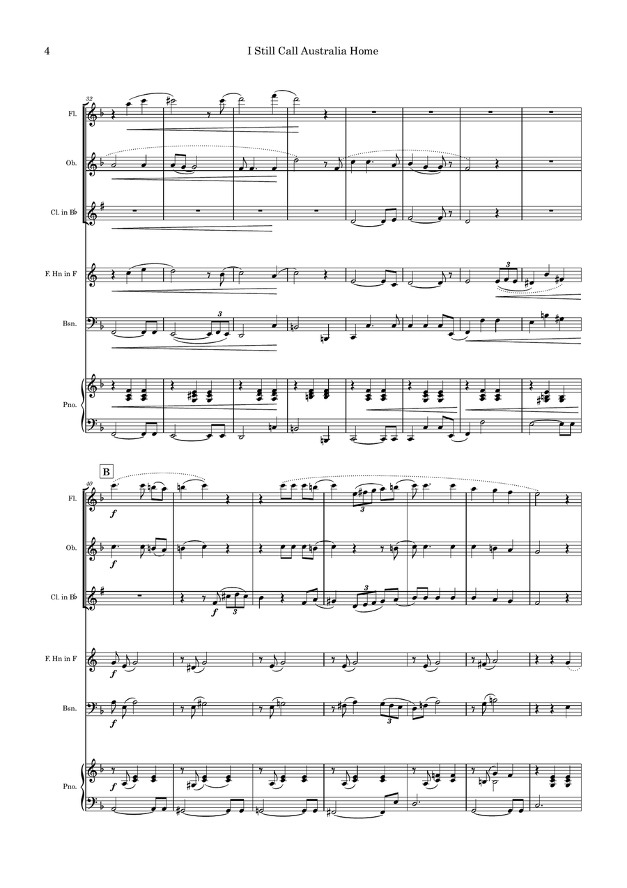 I Still Call Australia Home Small Ensemble scores gallery preview page 4