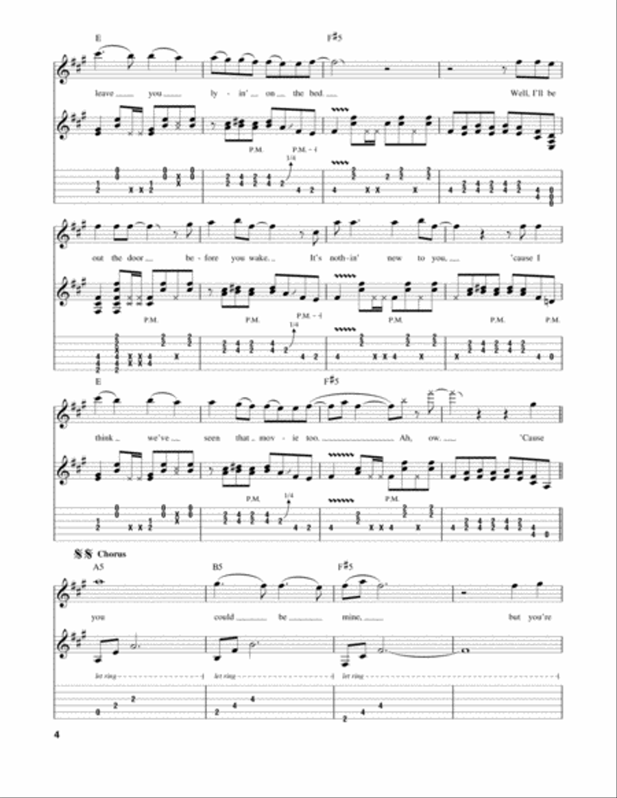 You Could Be Mine You Could Be Mine Electric Guitar scores gallery preview page 4