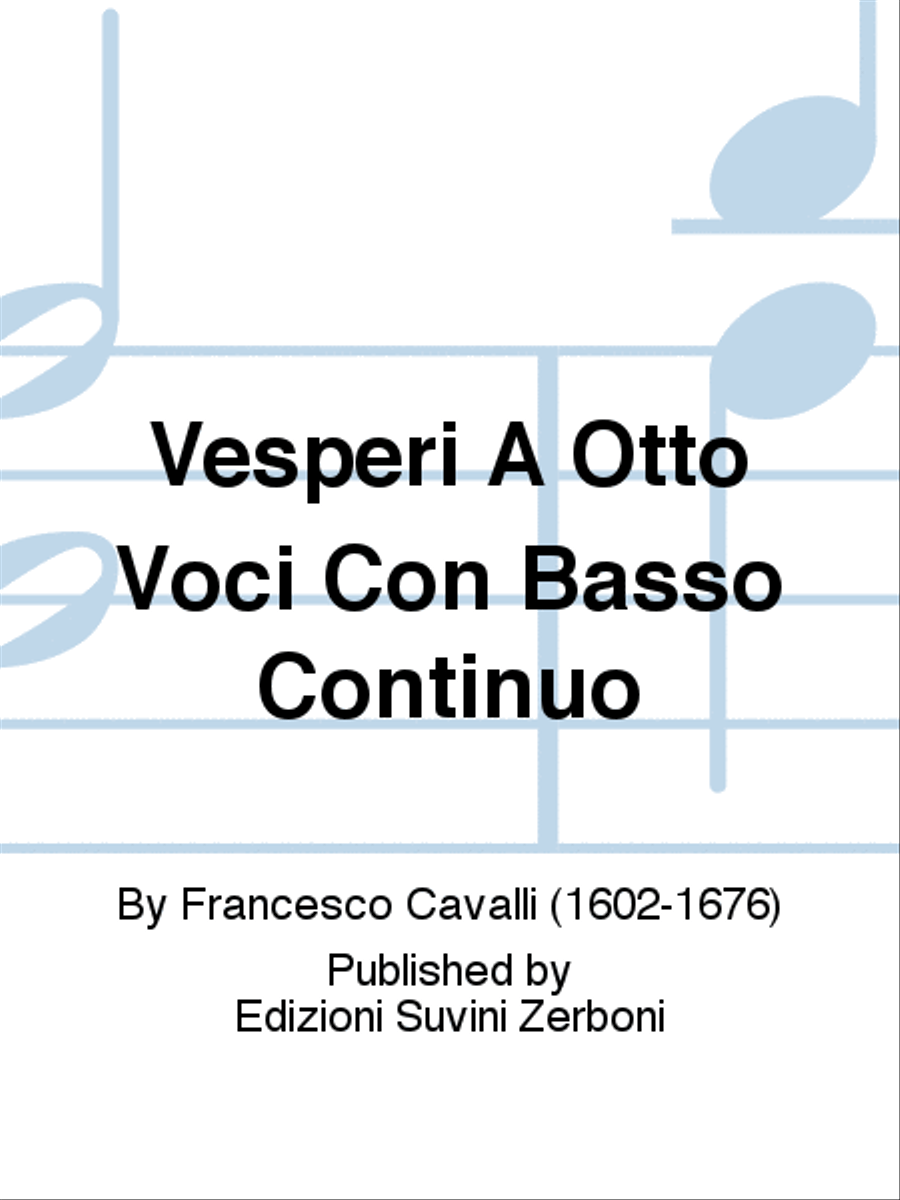 Vesperi A Otto Voci Con Basso Continuo Choir scores gallery preview page 1