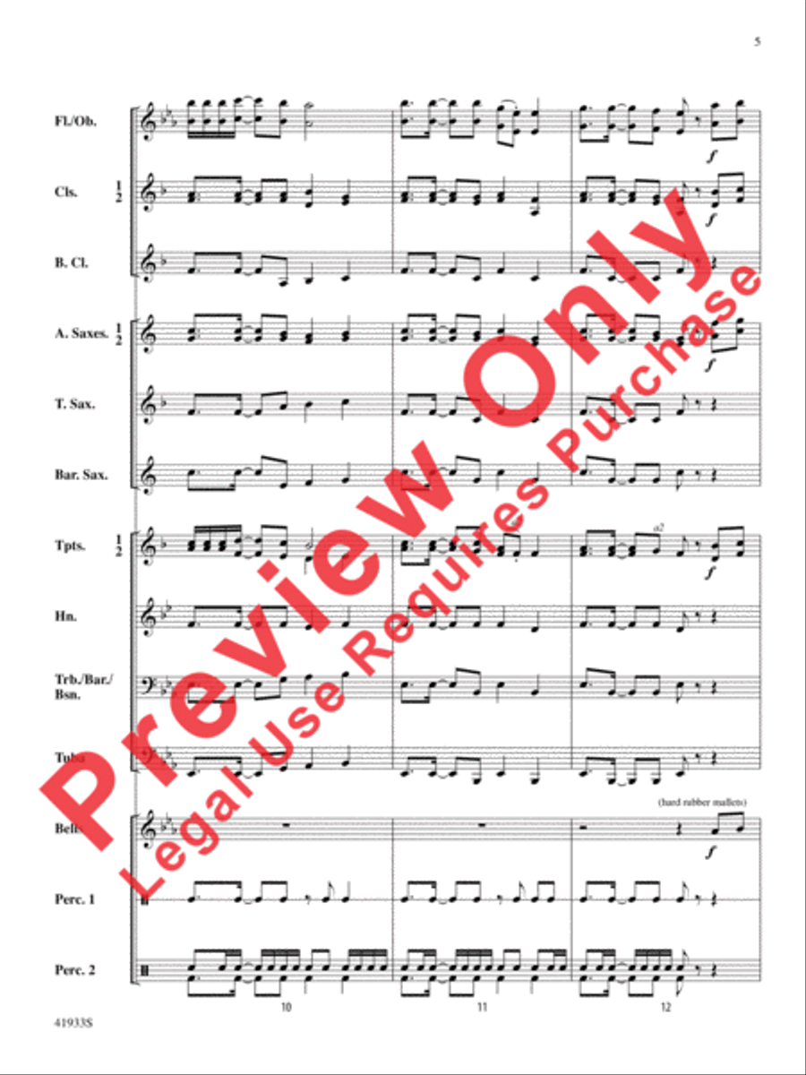 African Alleluia Concert Band scores gallery preview page 6
