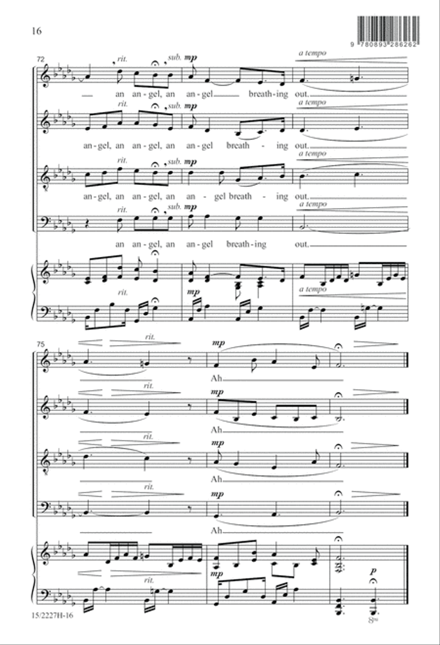 Angel Breathing Out Angel Breathing Out 4-Part scores gallery preview page 17