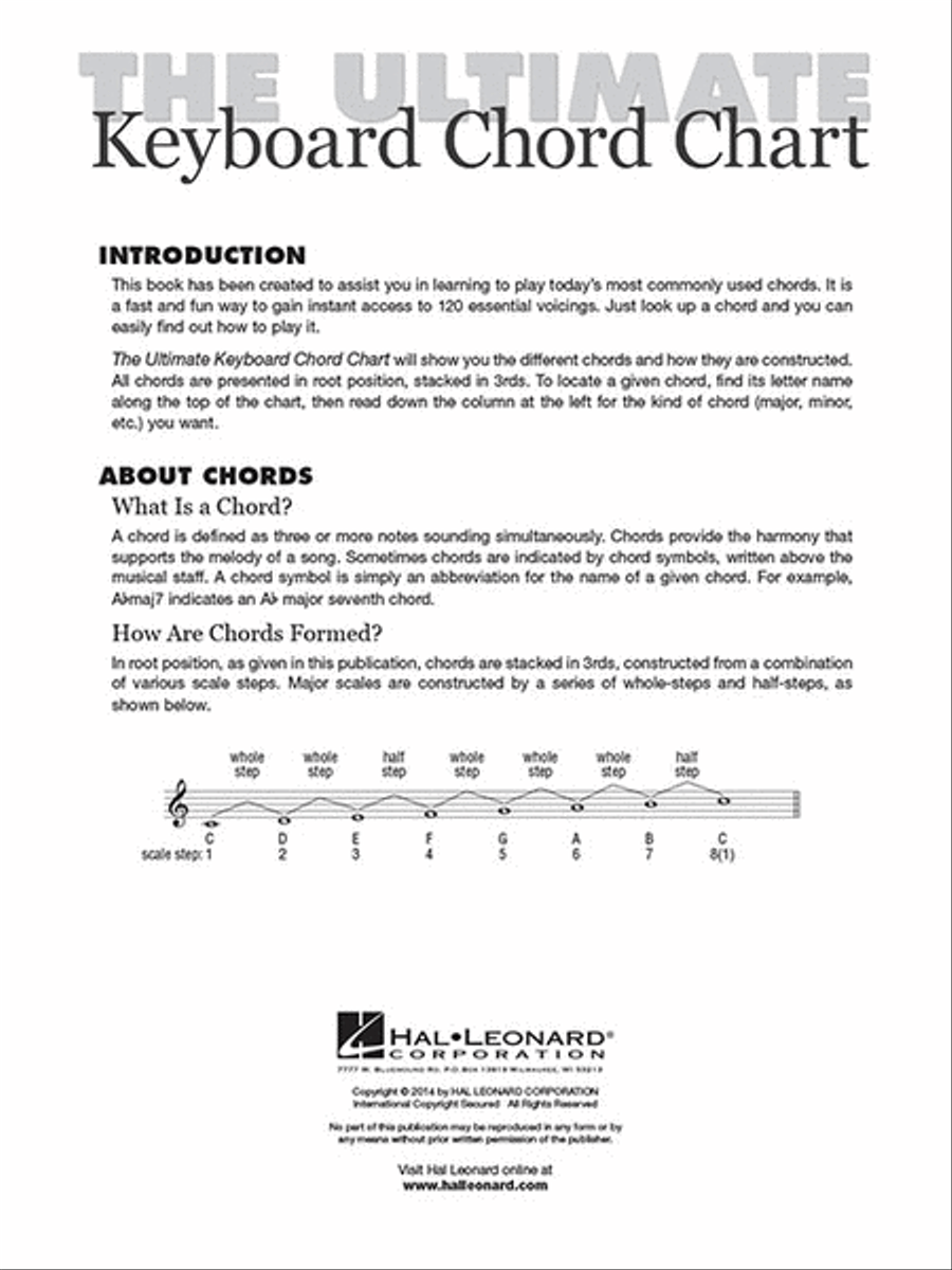 The Ultimate Keyboard Chord Chart Piano scores gallery preview page 2