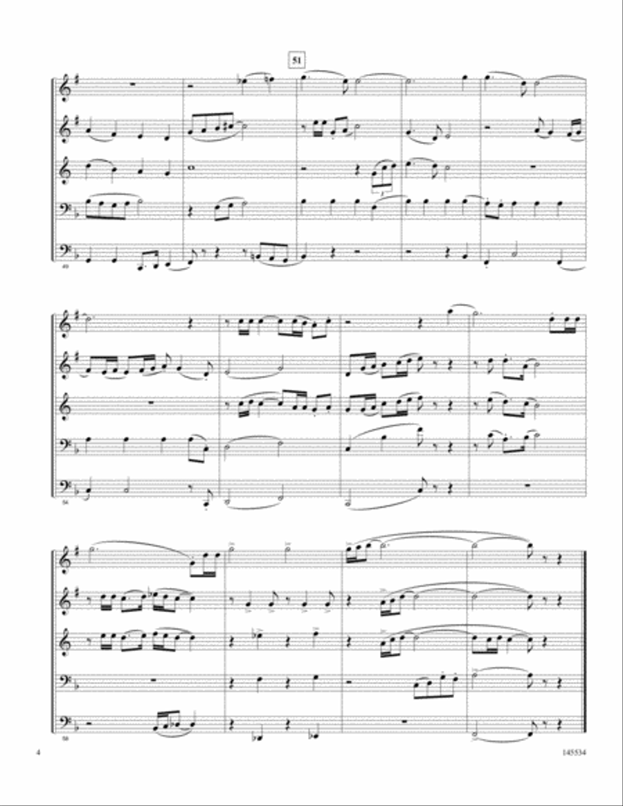 America The Beautiful Brass Quintet scores gallery preview page 4