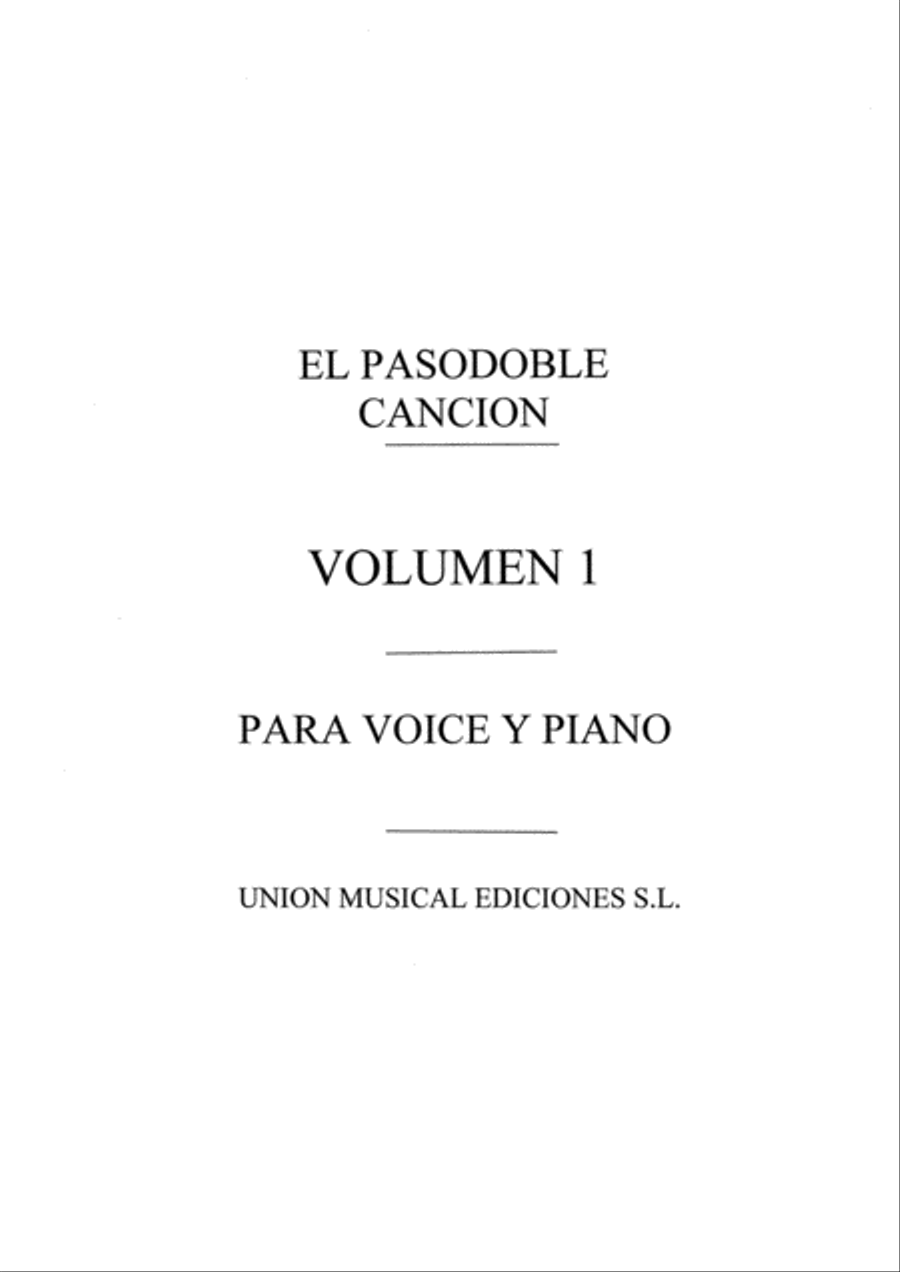 Varios El Pasodoble Cancion Pasadoble Voice scores gallery preview page 1