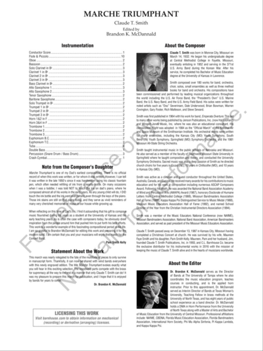 Marche Triumphant Marche Triumphant Concert Band scores gallery preview page 3