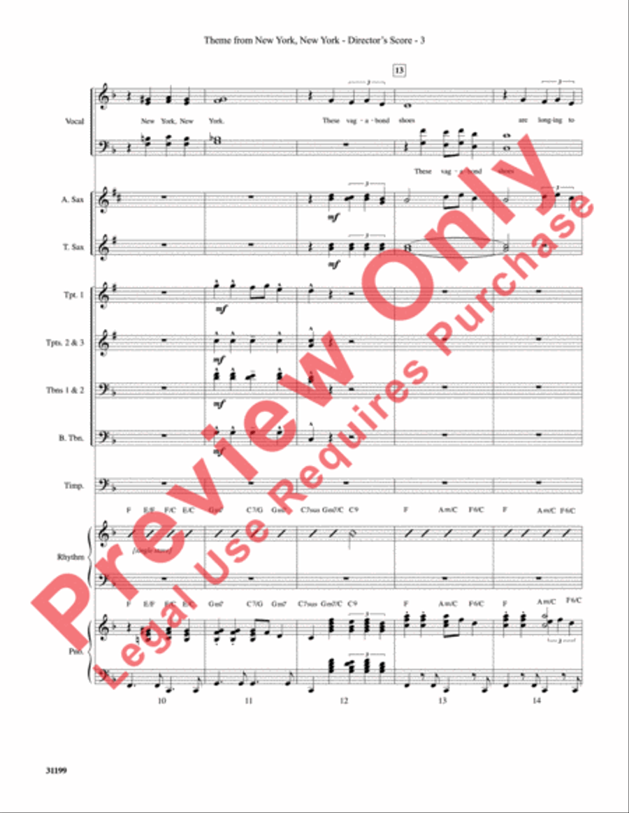 Theme from New York, New York Choir scores gallery preview page 4