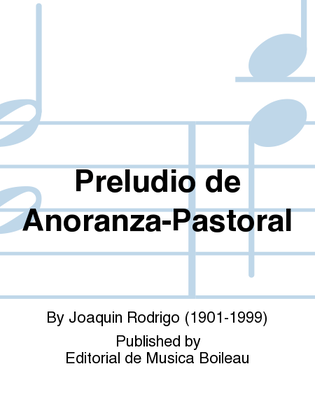 Book cover for Preludio de Anoranza-Pastoral