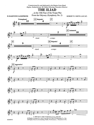The Iliad (from The Odyssey (Symphony No. 2)): E-flat Baritone Saxophone