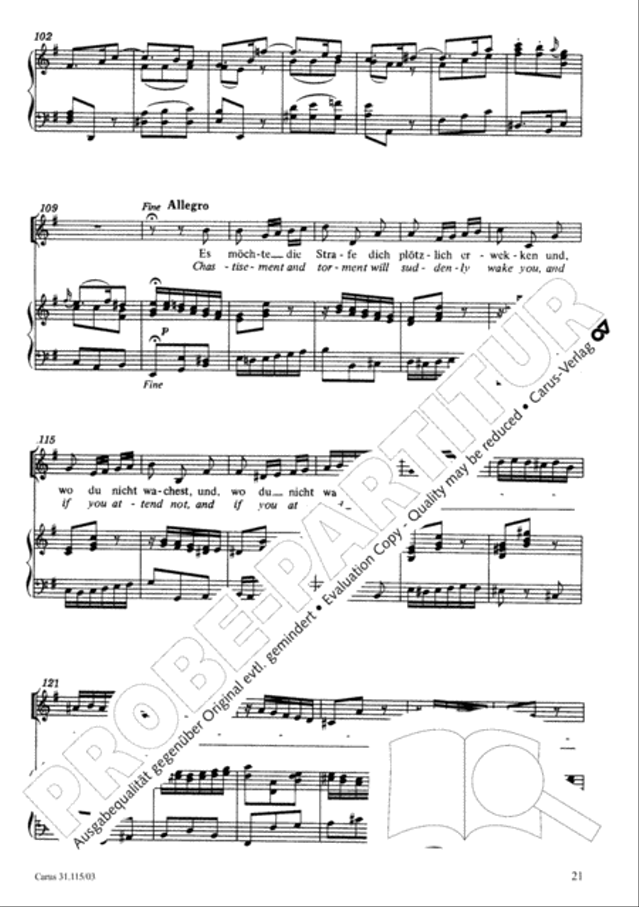 O my spirit, be prepared (Mache dich, mein Geist, bereit) 4-Part scores gallery preview page 22