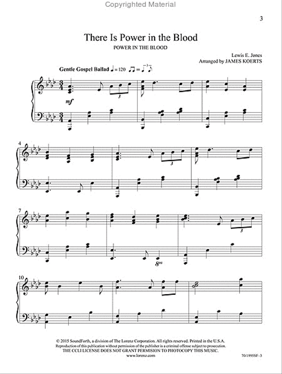 His Sacrifice Piano Solo scores gallery preview page 3