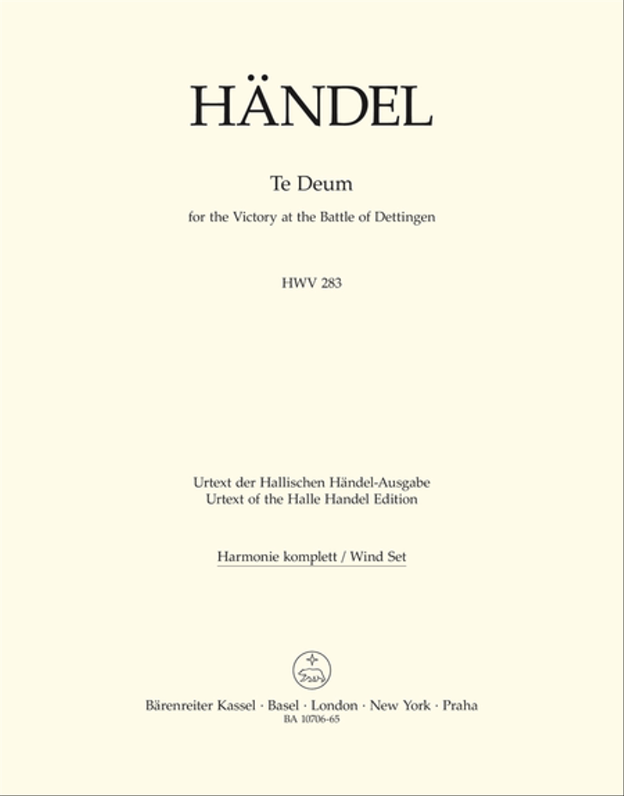 Te Deum for the Victory at the Battle of Dettingen HWV 283 Bassoon scores gallery preview page 1