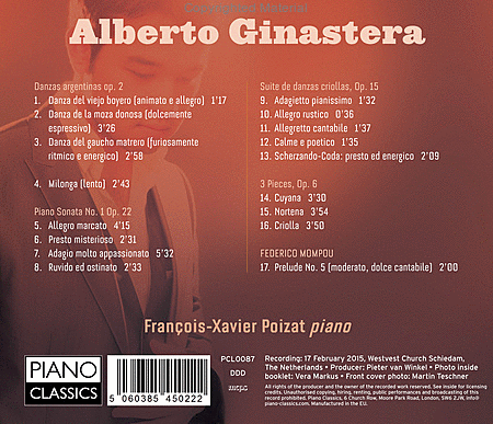 Alberto Ginastera: Danzas Argentinas - Piano Sonata 1 - Suite De Danzas Criollas
