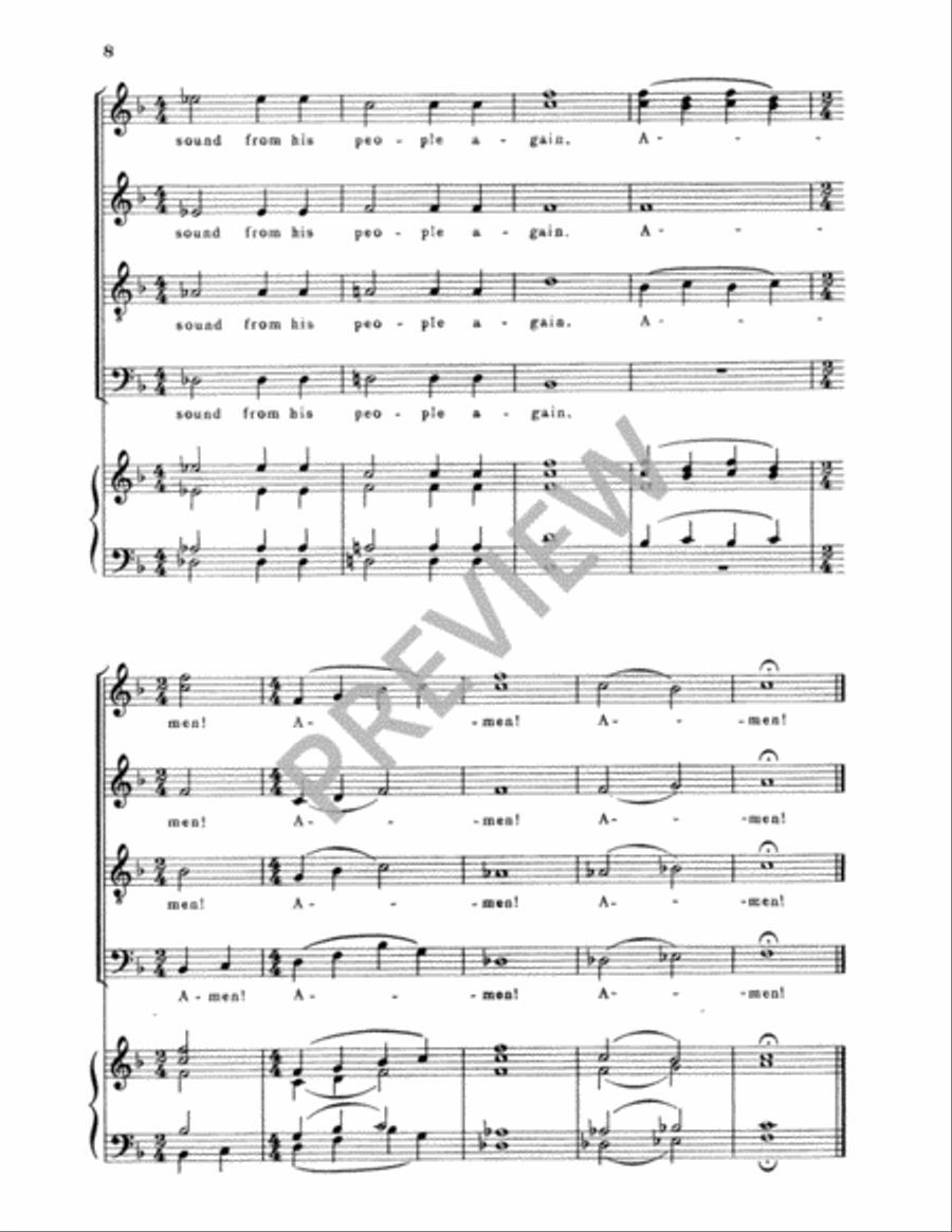 Praise to the Lord 4-Part scores gallery preview page 9