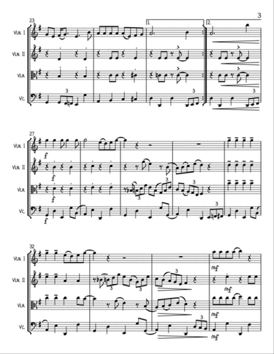 Always Look On The Bright Side Of Life String Quartet scores gallery preview page 3