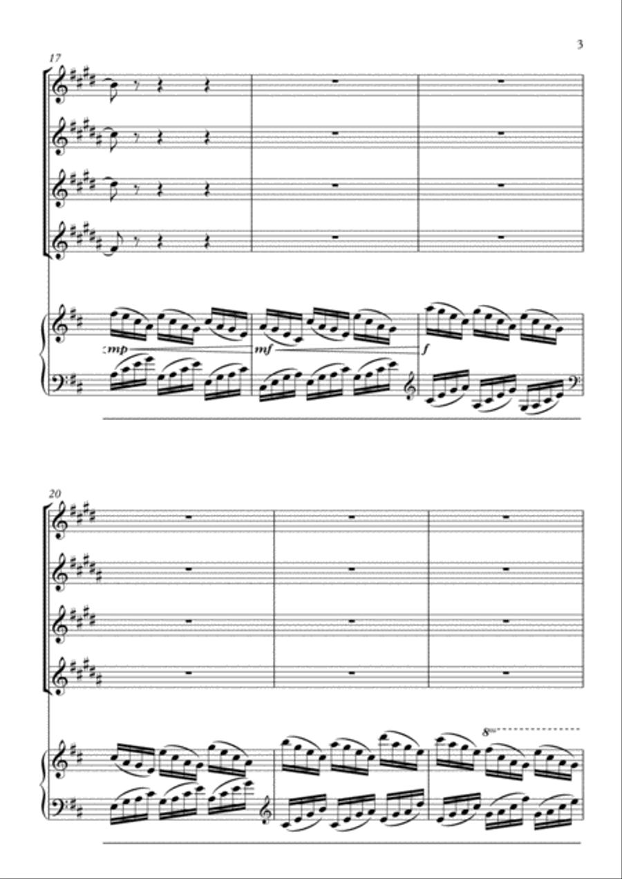 La suite de El cascanueces - 8. Vals de las flores Small Ensemble scores gallery preview page 3