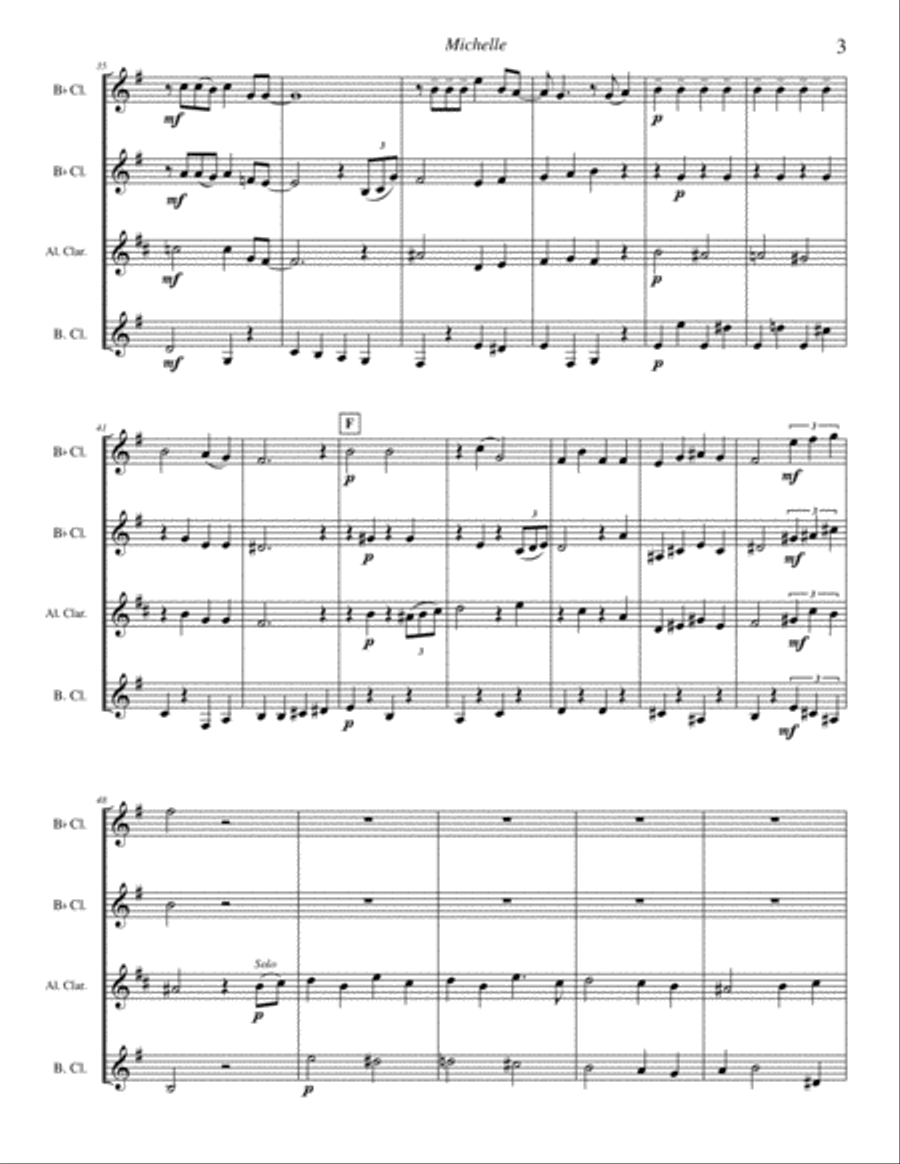 Michelle Woodwind Quartet scores gallery preview page 5