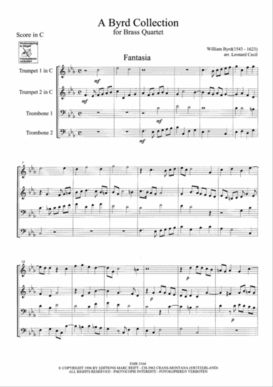 A Byrd Collection Brass Ensemble scores gallery preview page 3
