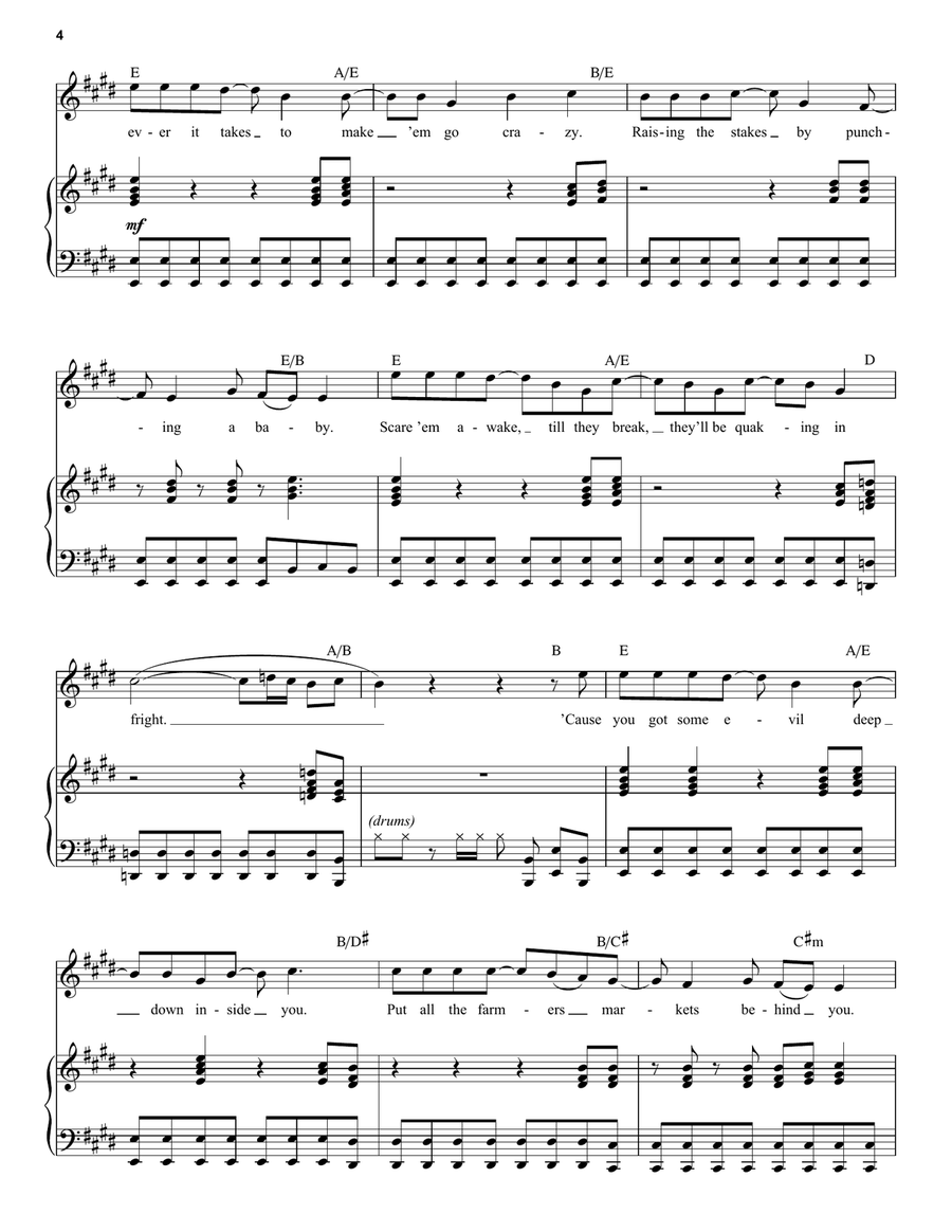 Fright Of Their Lives (from Beetlejuice The Musical) Piano, Vocal scores gallery preview page 4