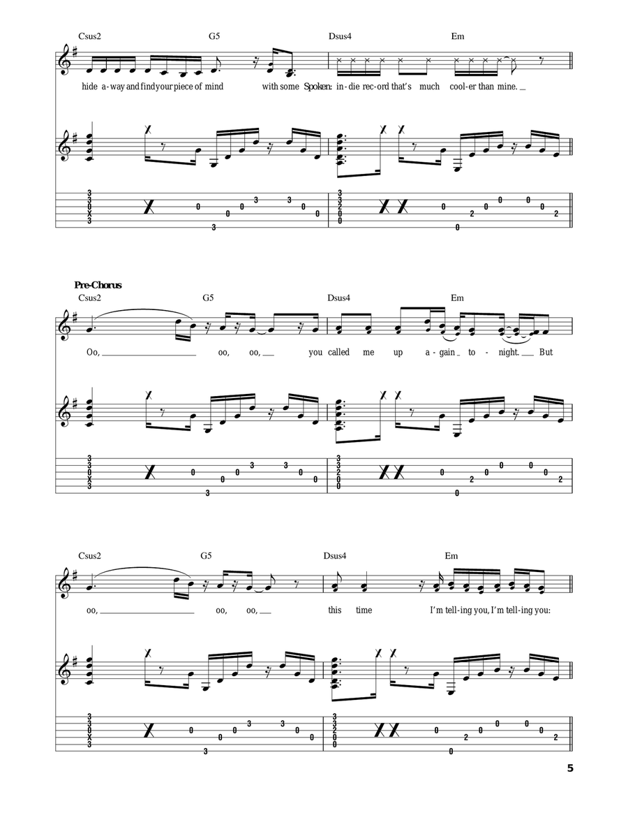 We Are Never Ever Getting Back Together Acoustic Guitar scores gallery preview page 5