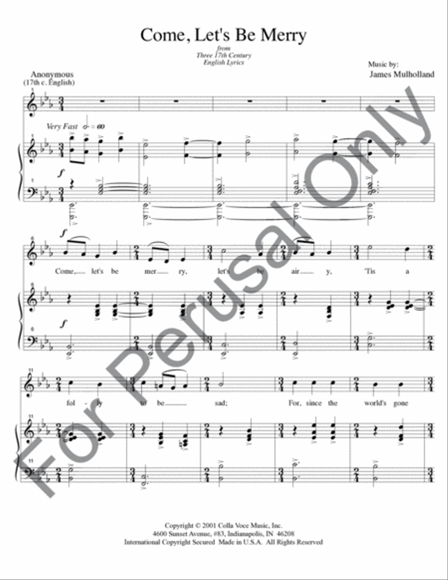 Come Let's Be Merry High Voice scores gallery preview page 2