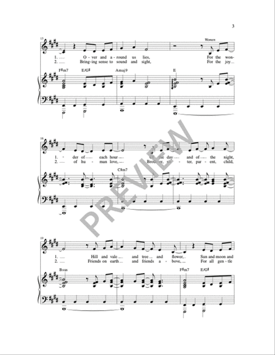 For the Beauty of the Earth 3-Part scores gallery preview page 11