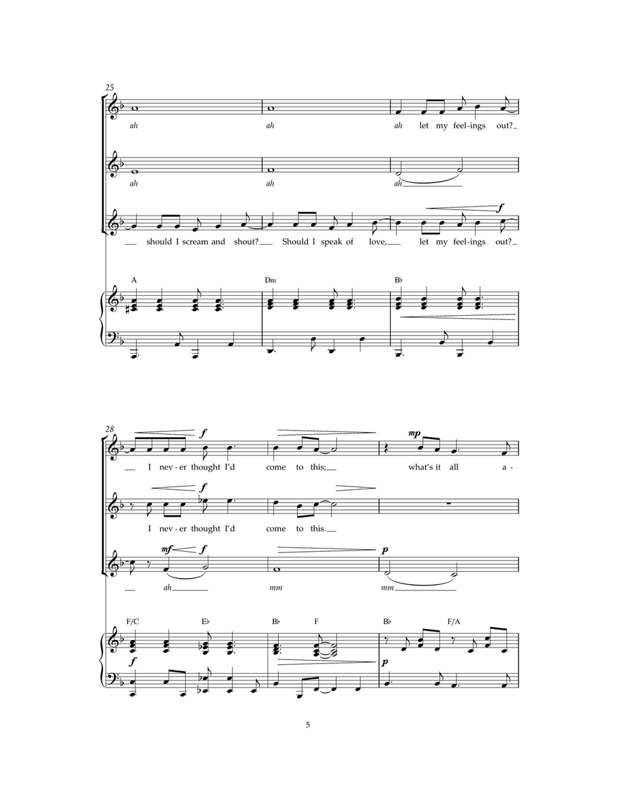 I Don't Know How To Love Him (from Jesus Christ Superstar) (arr. Jeremy Birchall) SSA scores gallery preview page 5