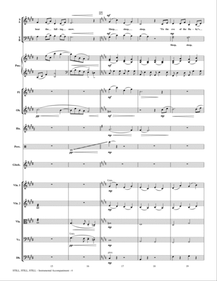 Still, Still, Still (with Brahms' Lullaby) - Full Score Choir scores gallery preview page 4