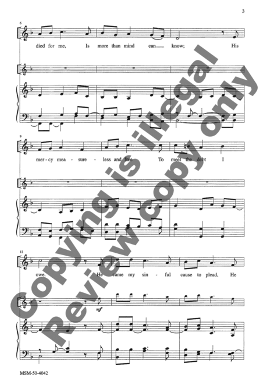 The Love of Christ, Who Died for Me (Choral Score) image number null