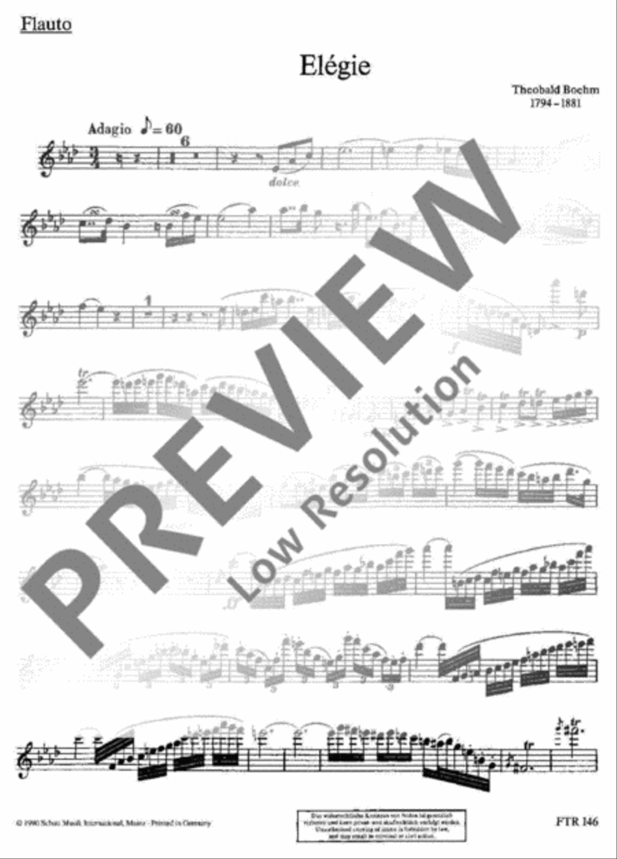 Elégie Ab major Elégie Ab major Flute Solo scores gallery preview page 10