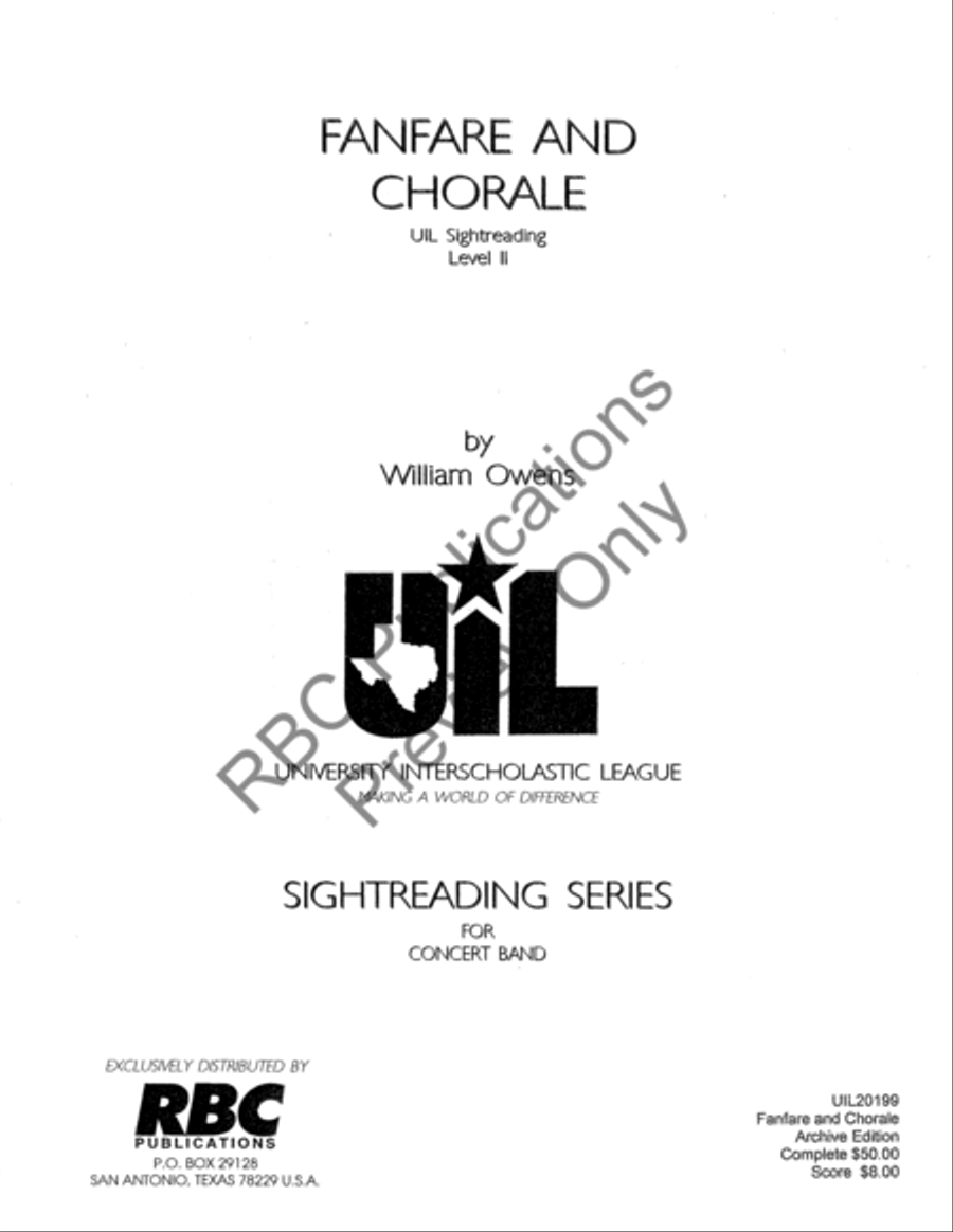 Fanfare And Chorale Fanfare And Chorale Concert Band scores gallery preview page 2